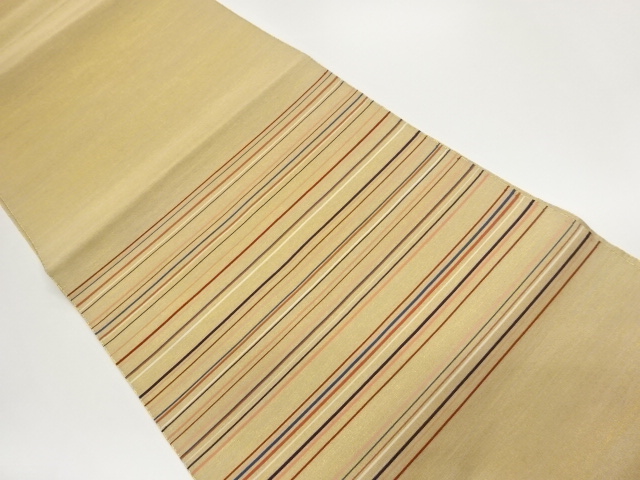 横縞模様織出し名古屋帯